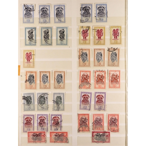 266 - BELGIAN COLONIES BELGIAN CONGO 1886-1960's used ranges incl. 1886 Leopold set to 25c, 1887-94 Leopol... 