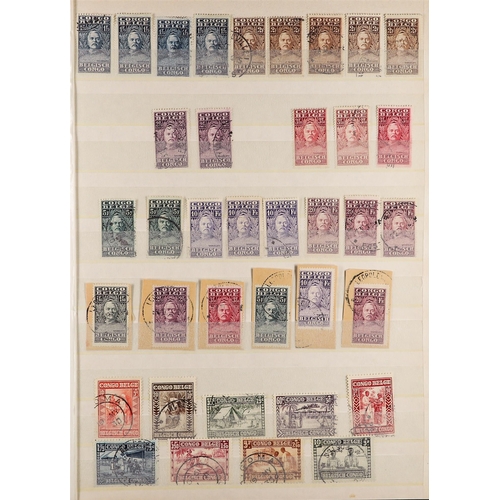 266 - BELGIAN COLONIES BELGIAN CONGO 1886-1960's used ranges incl. 1886 Leopold set to 25c, 1887-94 Leopol... 