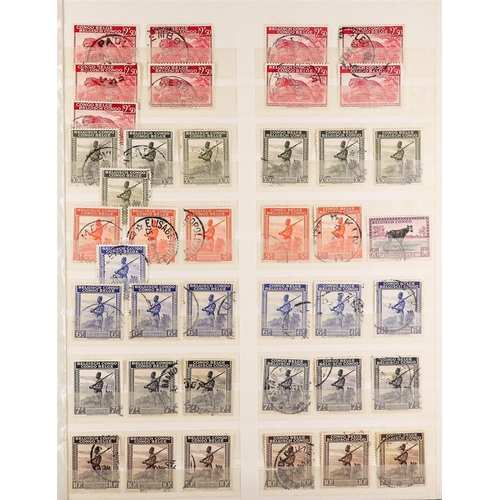 266 - BELGIAN COLONIES BELGIAN CONGO 1886-1960's used ranges incl. 1886 Leopold set to 25c, 1887-94 Leopol... 