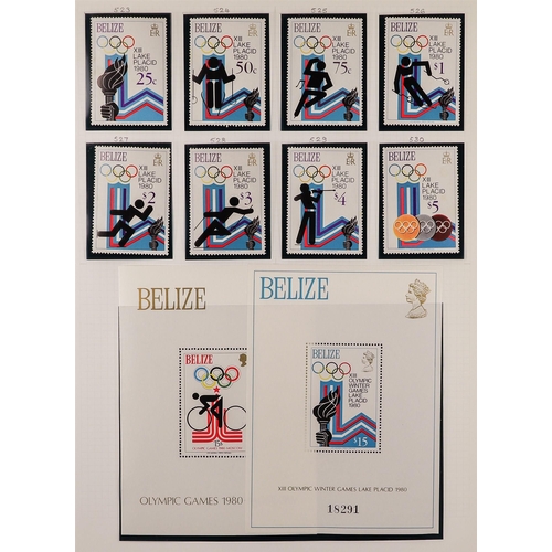 271 - BELIZE 1972-84 NEVER HINGED MINT COLLECTION of stamps & miniature sheets, highly complete, plus many... 