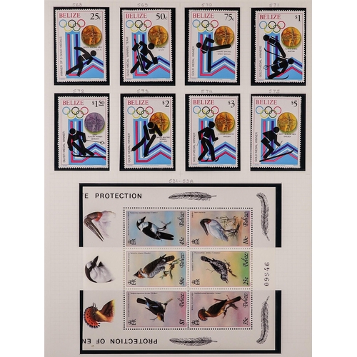 271 - BELIZE 1972-84 NEVER HINGED MINT COLLECTION of stamps & miniature sheets, highly complete, plus many... 