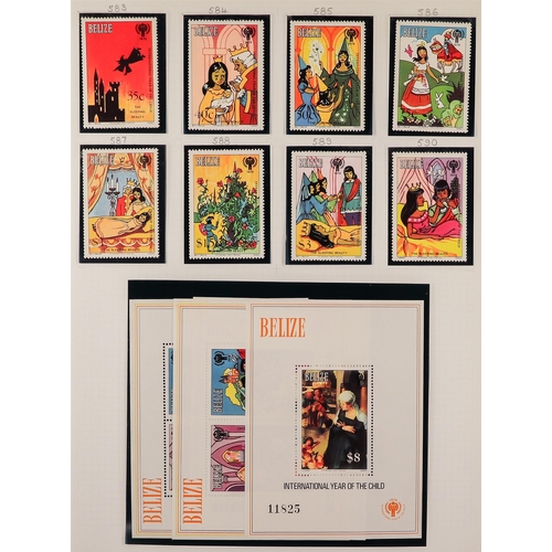 271 - BELIZE 1972-84 NEVER HINGED MINT COLLECTION of stamps & miniature sheets, highly complete, plus many... 