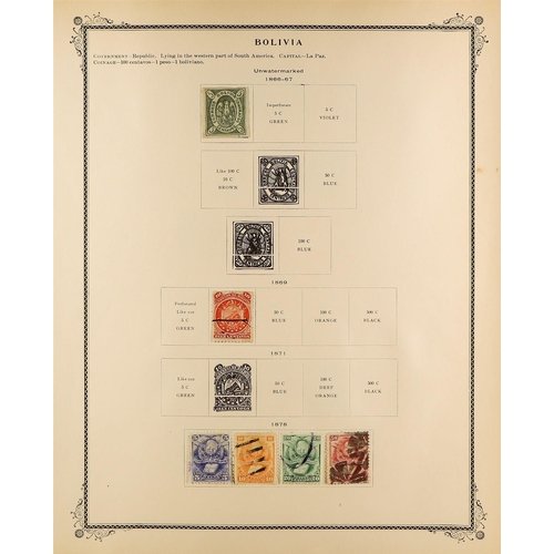 278 - BOLIVIA 1866-1971 COLLECTION of mint or used on Scott pages, with 19th Century ranges to 1b, later s... 