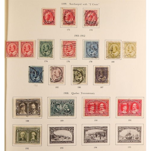 309 - CANADA 1859-1971 COLLECTION of mint and used in an album, incl. 1868-90 3c, 6c, 12½c & 15c Large Que... 