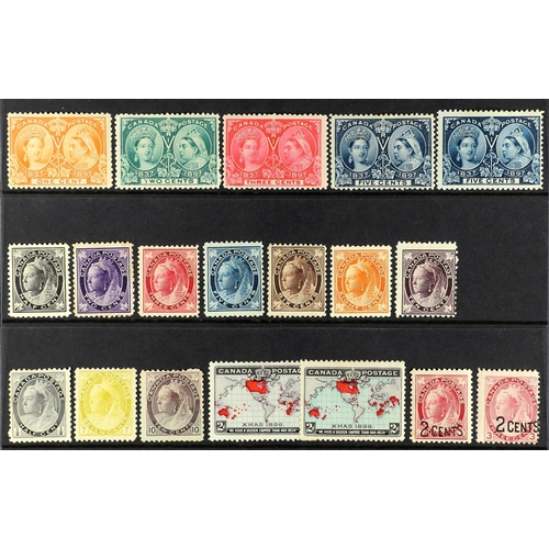 314 - CANADA 1897-1902 mint range incl. Jubilee values to 5c, 1897-8 set less 1c, 1898-1902 ½c, 7c & 10c v... 