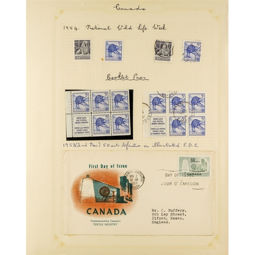 322 - CANADA 1953-1983 COLLECTION in an album, mint, never hinged mint & used stamps with multiples incl c... 