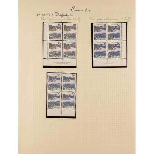 322 - CANADA 1953-1983 COLLECTION in an album, mint, never hinged mint & used stamps with multiples incl c... 