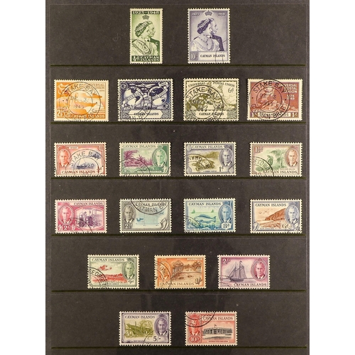 330 - CAYMAN IS. 1937-52 FINE USED COLLECTION A complete run from Coronation to 1950 Pictorial set, SG 112... 