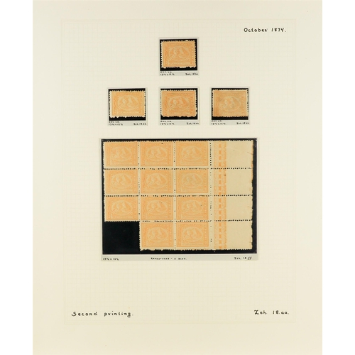 385 - EGYPT 1865-1884 EXCEPTIONAL MINT COLLECTION written up on pages, with mint or unused ranges commenci... 