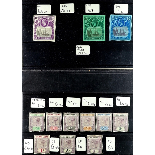 39 - COLLECTIONS & ACCUMULATIONS BRITISH COMMONWEALTH a dealers  range in two albums, QV to a few QE2, mi... 