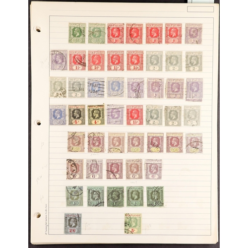 405 - FIJI 1903-90 USED ISSUES KEVII to 6d plus a few 1s fiscally used, KGV to 1s plus fiscally used to 5s... 