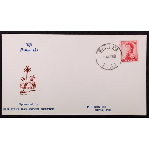 407 - FIJI 1966 COVERS COLLECTION a range of matching covers bearing 2d stamps cancelled at different post... 