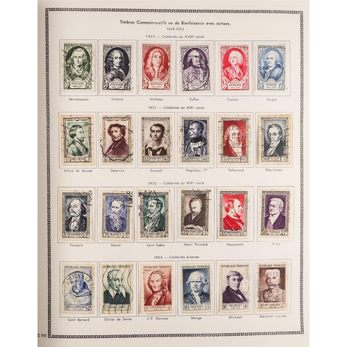 413 - FRANCE 1853-1983 USED COLLECTION in a printed 