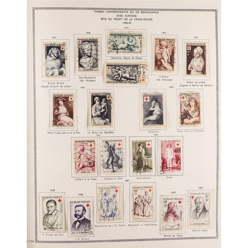 413 - FRANCE 1853-1983 USED COLLECTION in a printed 