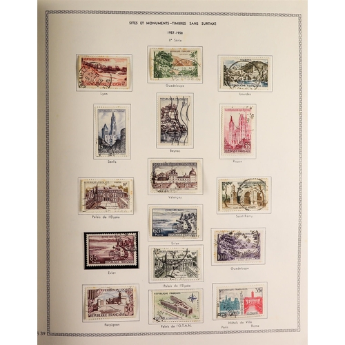 413 - FRANCE 1853-1983 USED COLLECTION in a printed 