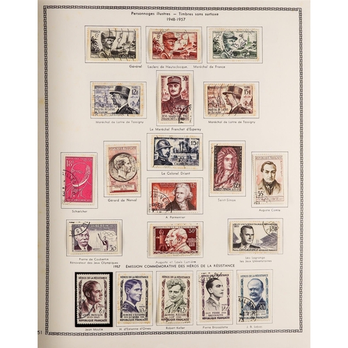 413 - FRANCE 1853-1983 USED COLLECTION in a printed 