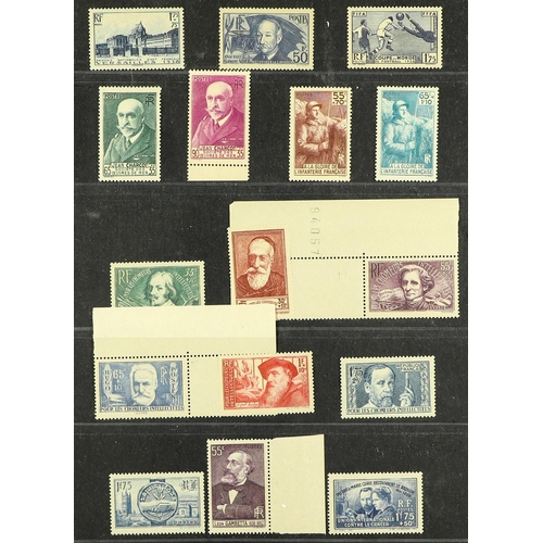 418 - FRANCE 1931-44 NEVER HINGED MINT COLLECTION incl. 1931 1.50f Sinking Fund, 1932-33 & 1937-39 Peace s... 