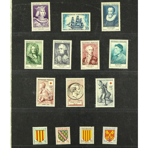 421 - FRANCE 1945-59 NEVER HINGED MINT COLLECTION seems to be COMPLETE incl. 1945-47 Marianne set, 1948 Ce... 