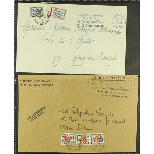 426 - FRANCE POSTAGE DUE 1859-1982 mint (Incl. NHM) and used collection with shades, blocks, varieties, mi... 