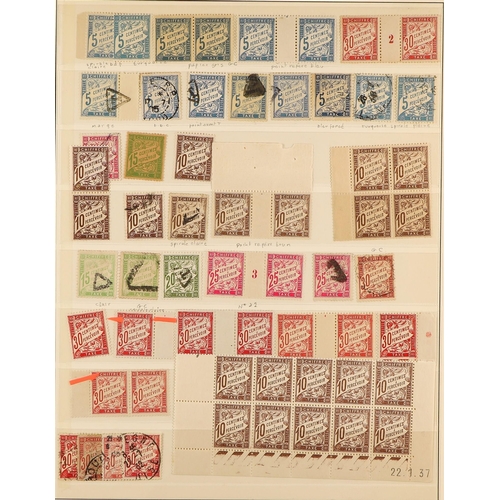 426 - FRANCE POSTAGE DUE 1859-1982 mint (Incl. NHM) and used collection with shades, blocks, varieties, mi... 