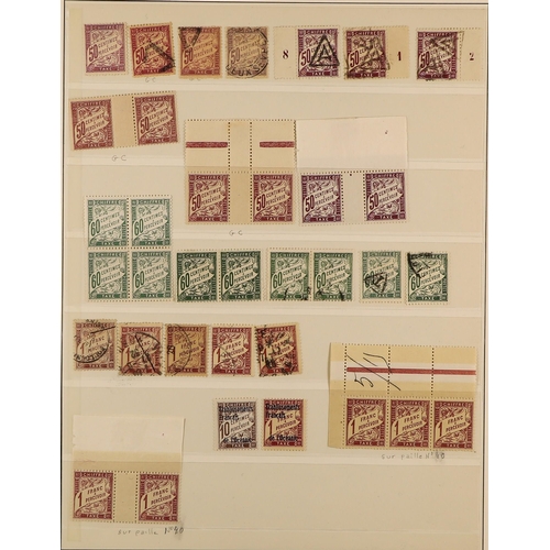 426 - FRANCE POSTAGE DUE 1859-1982 mint (Incl. NHM) and used collection with shades, blocks, varieties, mi... 