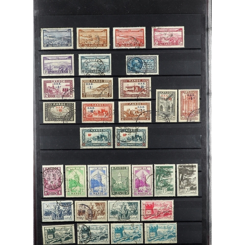 435 - FRENCH COLONIES FRENCH PO's IN MOROCCO 1891-1960 used collection in an album, incl. 1891-1900 Peace ... 