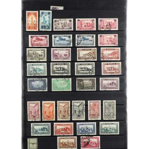 435 - FRENCH COLONIES FRENCH PO's IN MOROCCO 1891-1960 used collection in an album, incl. 1891-1900 Peace ... 