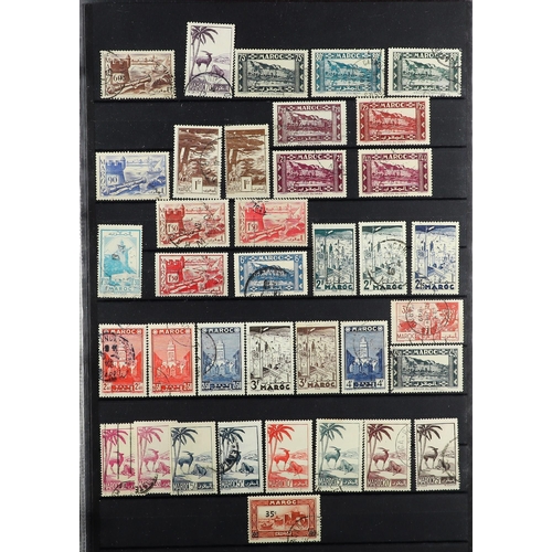 435 - FRENCH COLONIES FRENCH PO's IN MOROCCO 1891-1960 used collection in an album, incl. 1891-1900 Peace ... 