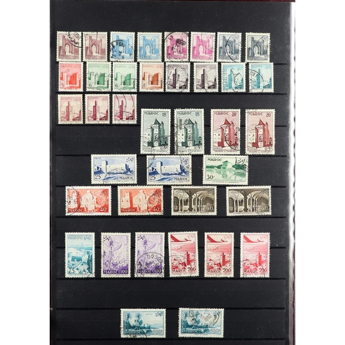 435 - FRENCH COLONIES FRENCH PO's IN MOROCCO 1891-1960 used collection in an album, incl. 1891-1900 Peace ... 