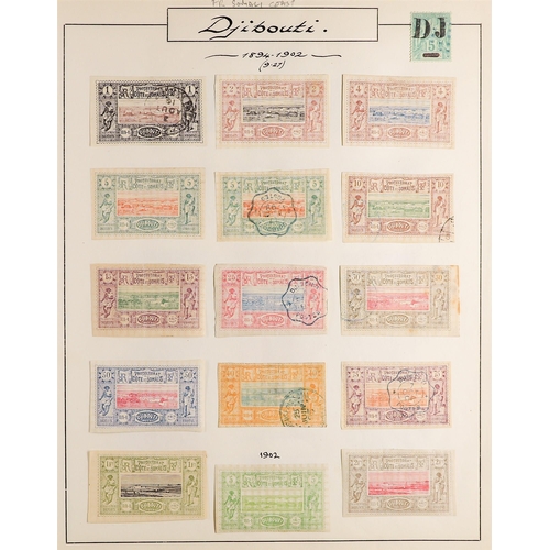 436 - FRENCH COLONIES FRENCH SOMALI COAST 1892-1943 mint & used collection incl. OBOCK 1892 handstamps (x3... 