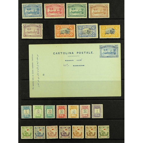 443 - FRENCH COLONIES MOROCCO LOCAL STAMPS 1891-1913 mint collection, with DEMNAT - MARRAKECH 1907 10/20c,... 