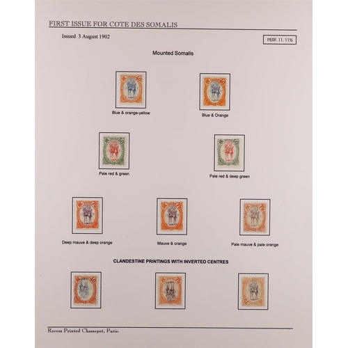 448 - FRENCH COLONIES SOMALI COAST 1902 and 1903 definitive issues, a fine mint collection, wiith 1902-03 ... 