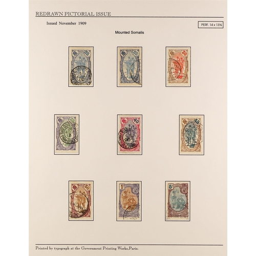 452 - FRENCH COLONIES SOMALI COAST 1909-40 collection of used stamps, commercial covers and cards to a wid... 