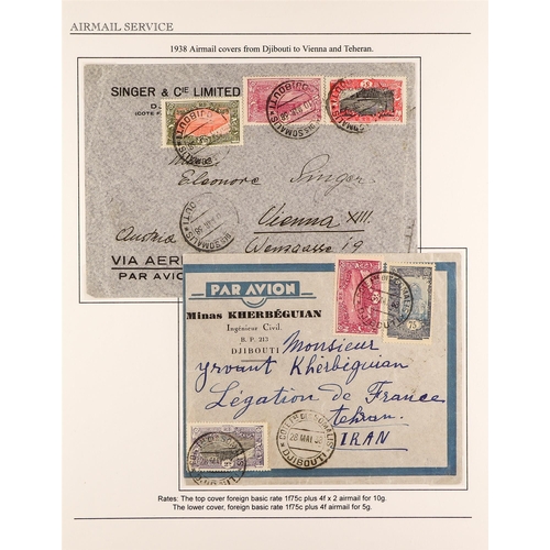 452 - FRENCH COLONIES SOMALI COAST 1909-40 collection of used stamps, commercial covers and cards to a wid... 