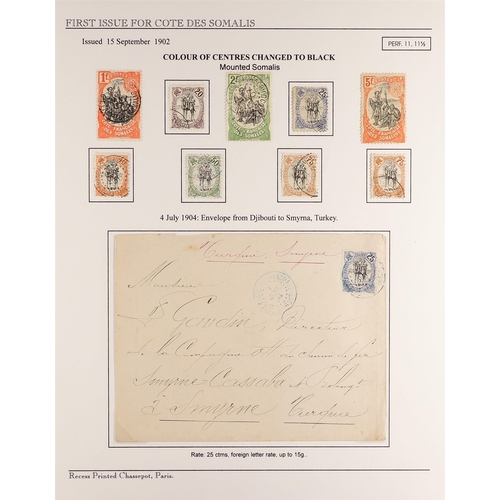 453 - FRENCH COLONIES SOMALI COAST 1902 and 1903 Definitive issues fine used collection, with (coloured ce... 