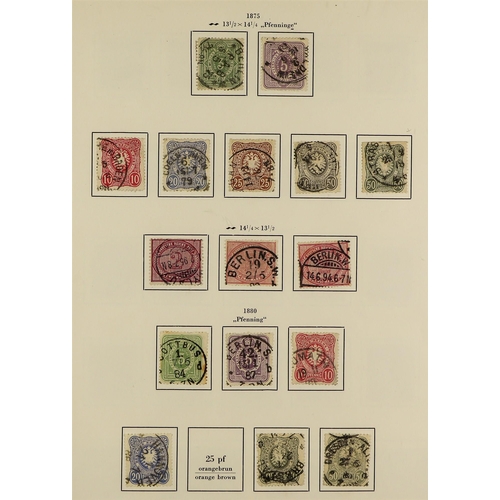 467 - GERMANY 1872-1945 COLLECTION of mint & used stamps  incl. 1872 Small Shield set (ex 1/3gr), used inc... 