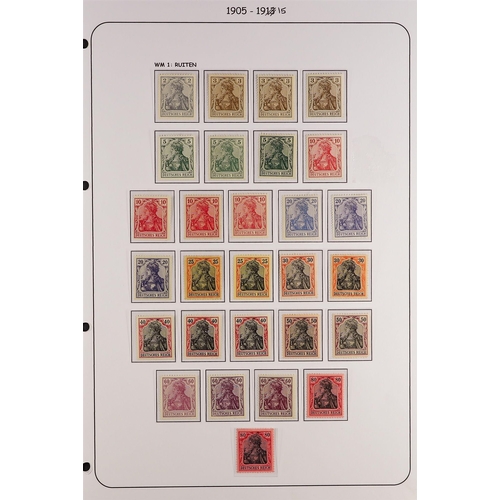 469 - GERMANY 1902-1919 MINT & NEVER HINGED MINT RANGES with values to 5m, Airs & some marginal examples b... 