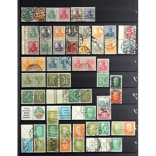 470 - GERMANY 1918-41 BOOKLET STAMP COMBINATIONS a used collection, incl. Germania issues, mostly vertical... 