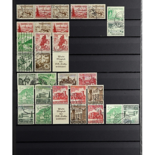 470 - GERMANY 1918-41 BOOKLET STAMP COMBINATIONS a used collection, incl. Germania issues, mostly vertical... 