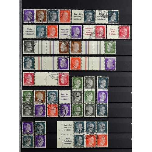 470 - GERMANY 1918-41 BOOKLET STAMP COMBINATIONS a used collection, incl. Germania issues, mostly vertical... 