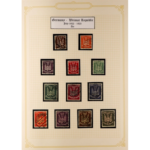 471 - GERMANY 1919-1923 USED COLLECTION incl. 1920-21 opts on Bavaria set, 1920-21 Germania set, plus 60pf... 