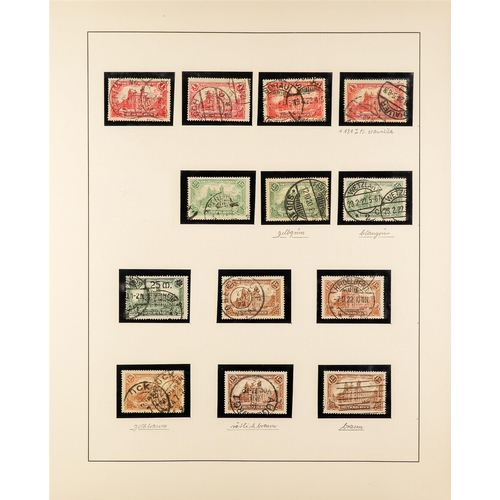 472 - GERMANY 1919-23 INFLATION PERIOD ISSUES, USED COLLECTION in an album, with many identified shades, v... 