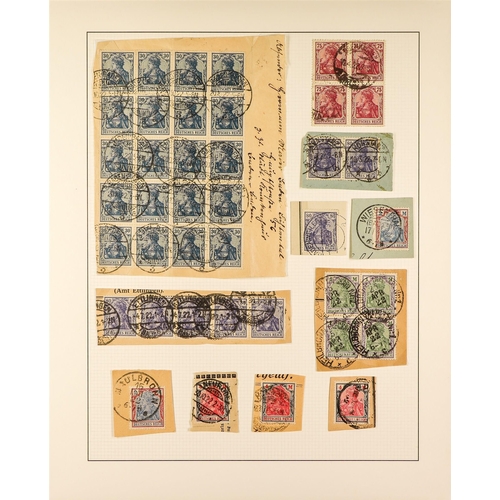 472 - GERMANY 1919-23 INFLATION PERIOD ISSUES, USED COLLECTION in an album, with many identified shades, v... 