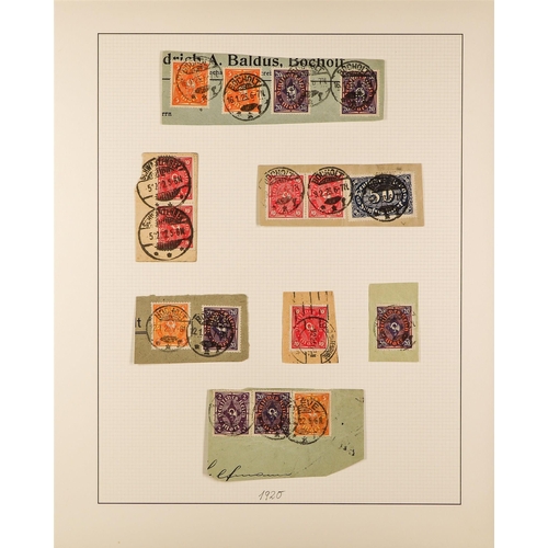 472 - GERMANY 1919-23 INFLATION PERIOD ISSUES, USED COLLECTION in an album, with many identified shades, v... 