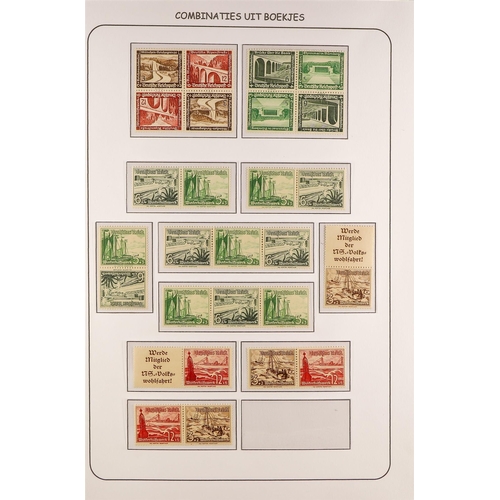 476 - GERMANY 1928-41 SE-TENANT ISSUES a fine mint (much is never hinged) with se-tenant horiz & vert pair... 