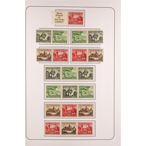 476 - GERMANY 1928-41 SE-TENANT ISSUES a fine mint (much is never hinged) with se-tenant horiz & vert pair... 