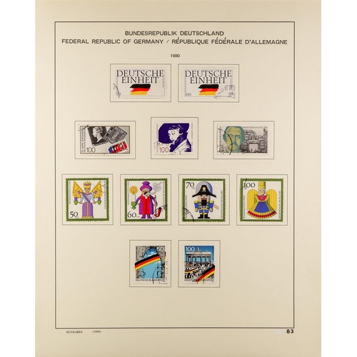 480 - GERMANY 1990-2018 USED COLLECTION a virtually complete run of definitive and commemorative sets and ... 