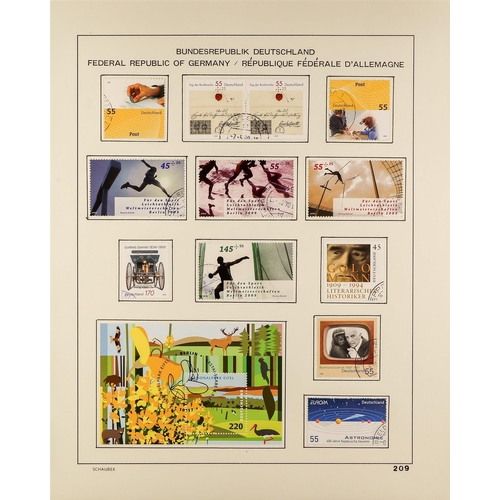 480 - GERMANY 1990-2018 USED COLLECTION a virtually complete run of definitive and commemorative sets and ... 