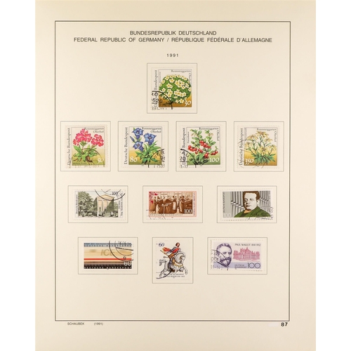 480 - GERMANY 1990-2018 USED COLLECTION a virtually complete run of definitive and commemorative sets and ... 