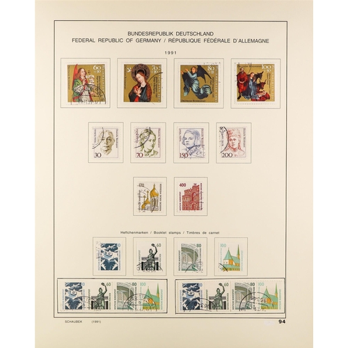 480 - GERMANY 1990-2018 USED COLLECTION a virtually complete run of definitive and commemorative sets and ... 